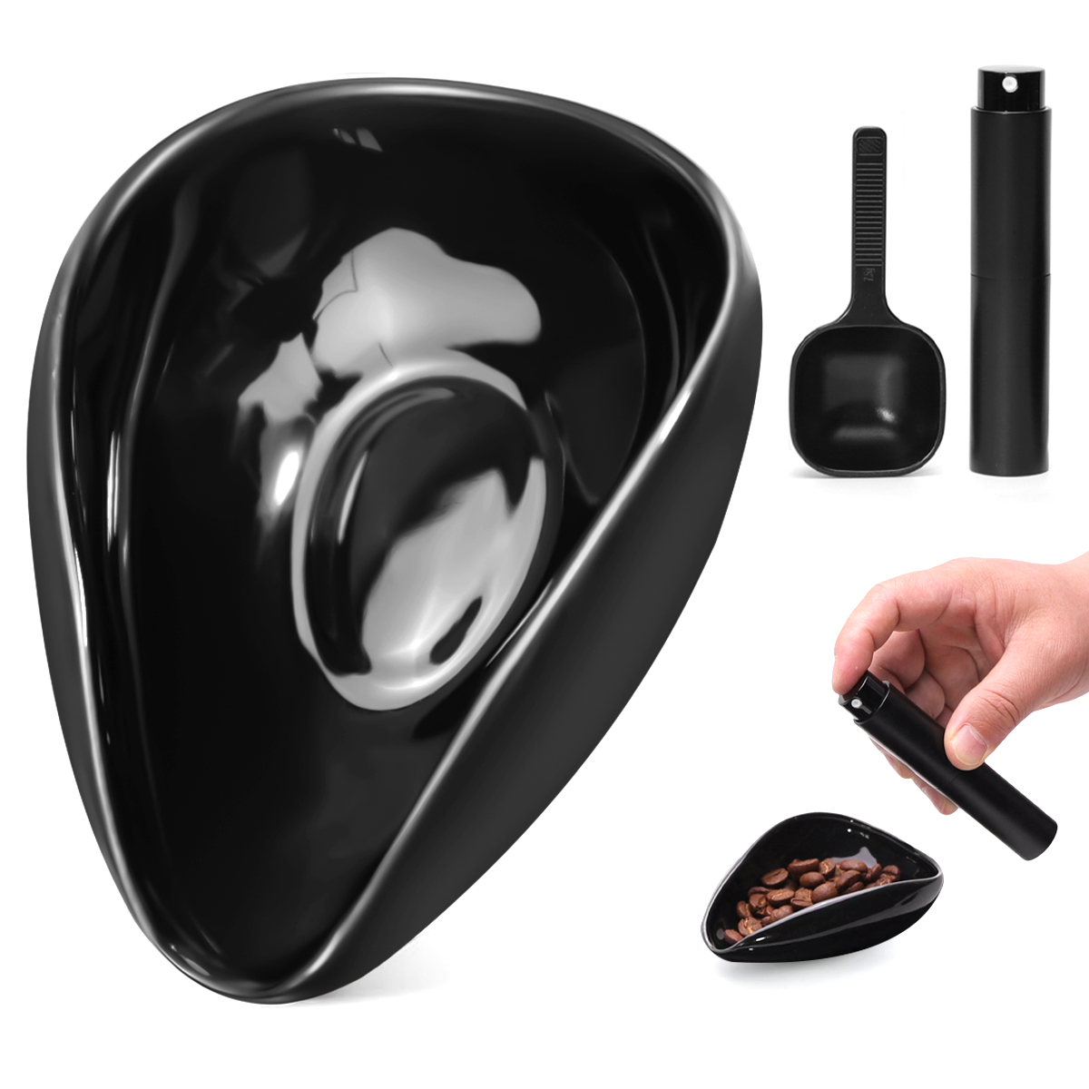 Coffee Tea Set - Leeseph Kaffeebohnen-Dosierbecher und Löffel-Set, Keramik-Dosiergefäß, Messbehälter-Set