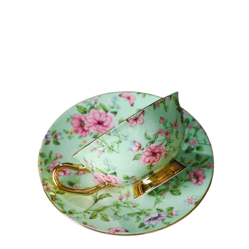 Coffee Tea Set - Knochenporzellan-Kaffee- und Teetassenset, hochwertiges, exquisites Nachmittagstee-Set,