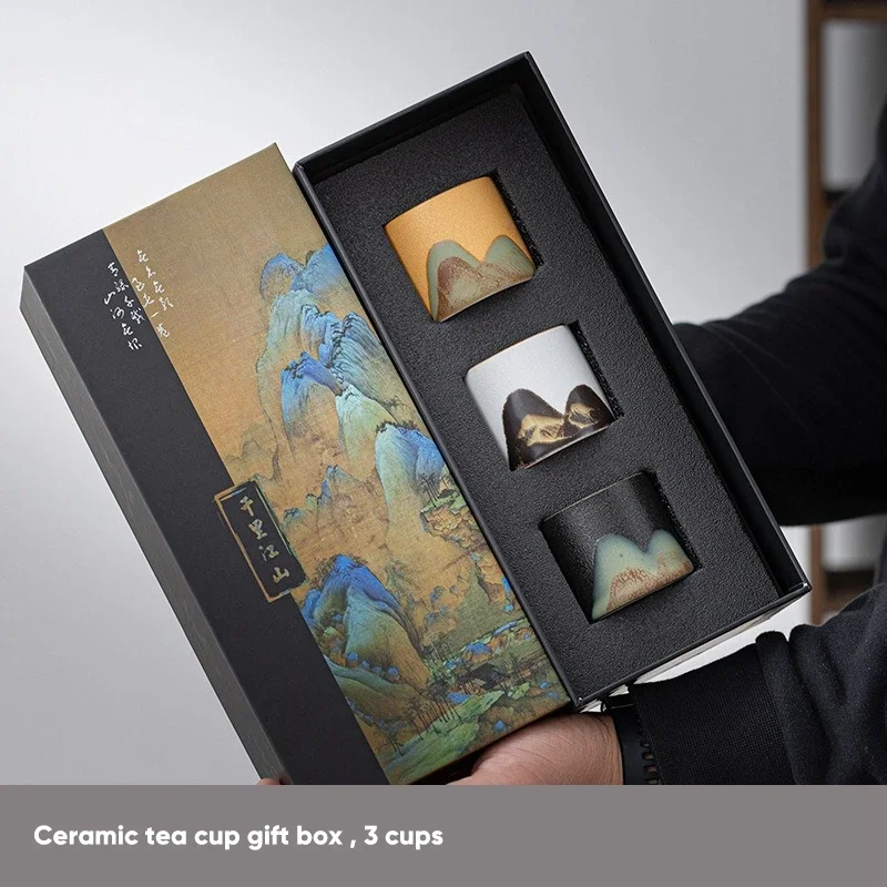 Coffee Tea Box - Geschenkbox, japanische Keramik-Teetasse, Teeschale aus Porzellan,