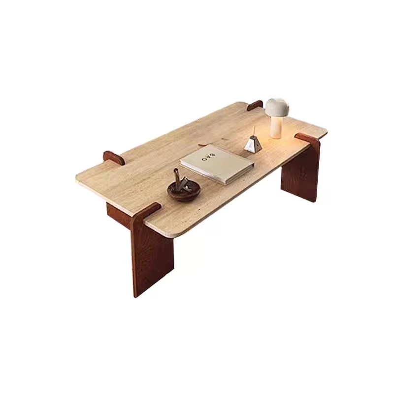 Tea Coffee Set Up - Couchtisch für Wohnzimmer, Einzigartige Travertin-Marmorplatte, Einfache