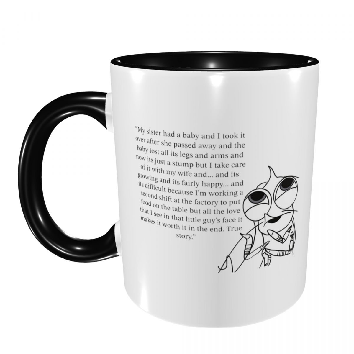 Coffee And Tea Quotes Funny - Shark Tales Shrimp Zitat-Tasse, lustige Keramik-Kaffeetassen,
