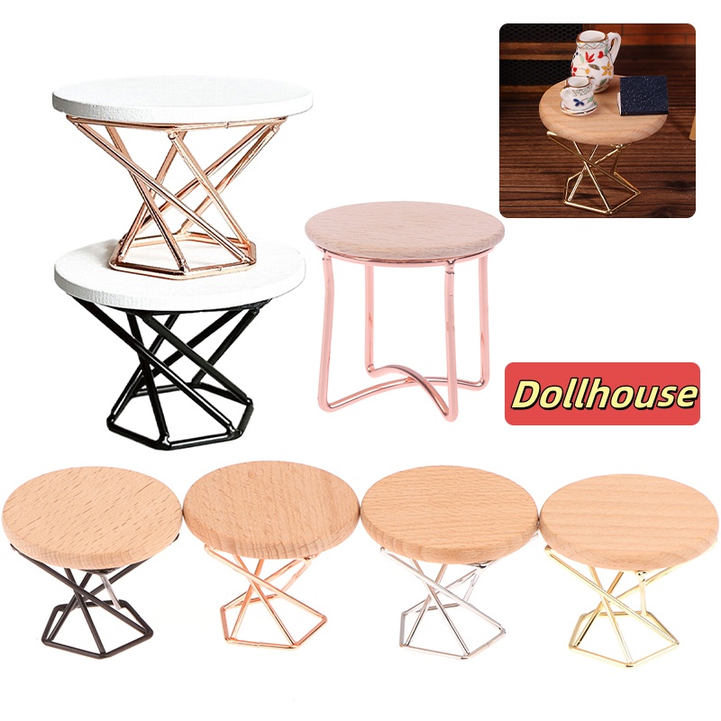 Coffee Y Tea - 1/12 Puppenhaus Simulation Couchtisch Runder Teetisch