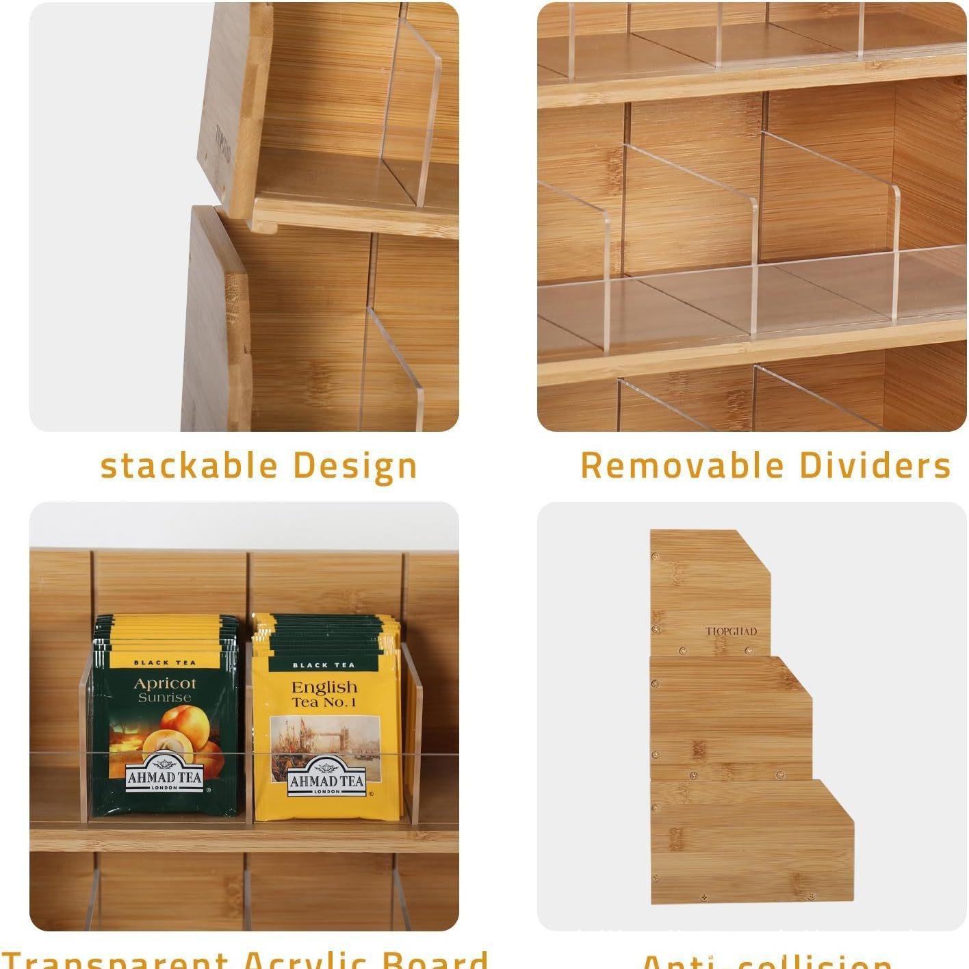 Bambus Teebeutel-Aufbewahrungs – Coffee Tea Box Bewertung und Preis