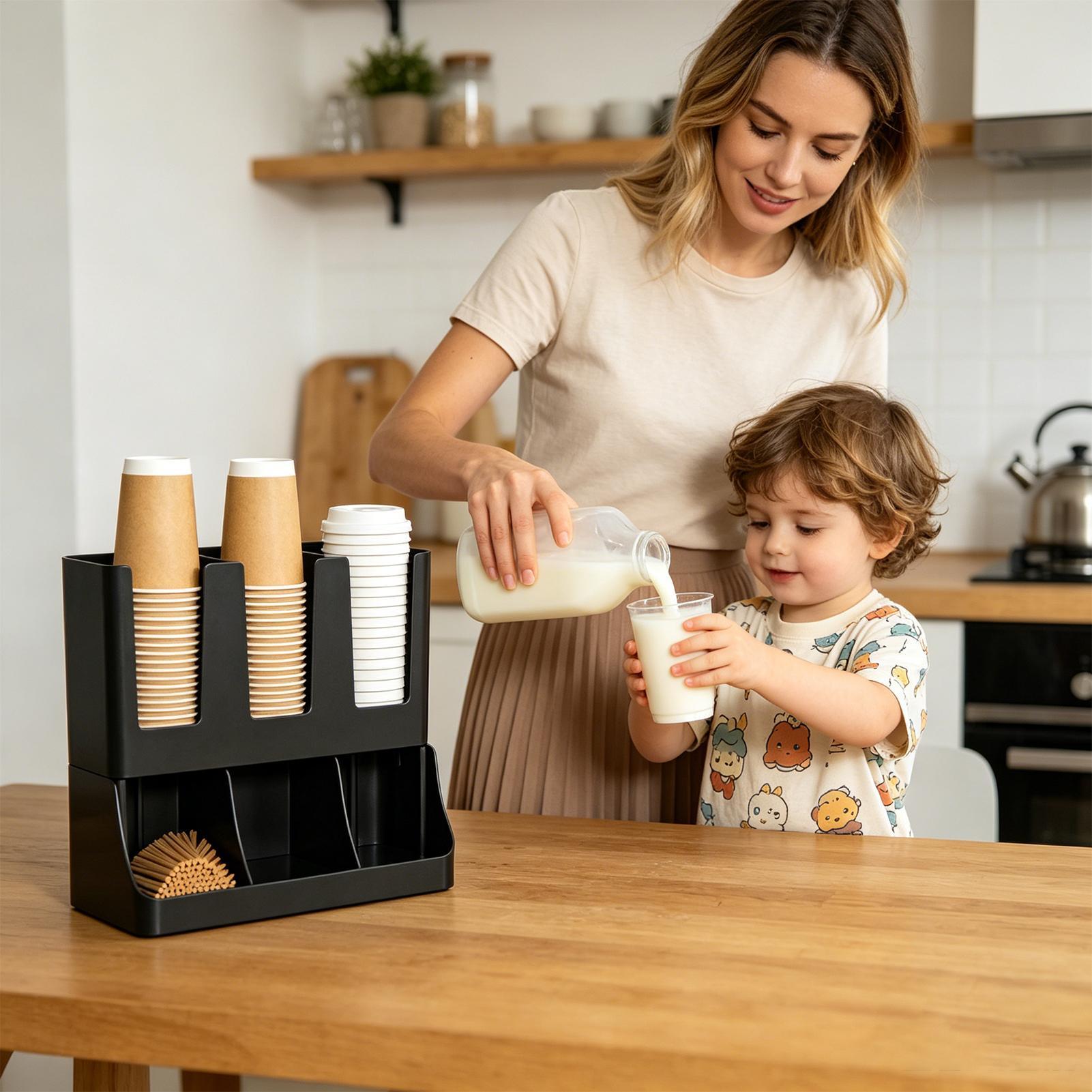 Kaffeebar-Organizer mit 6 Fäch – Tea Coffee Set Up Bewertung und Preis